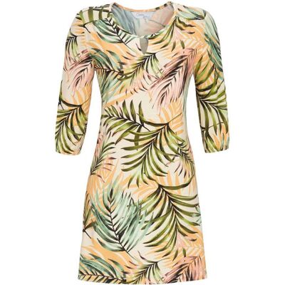 Ringella kort nachthemd bonte palmbladeren Beige vrouw 36 Ringella kort nachthemd bonte palmbladeren Beige vrouw 36