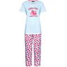 Frambozen katoenen pyjama Rebelle Blauw vrouw 48