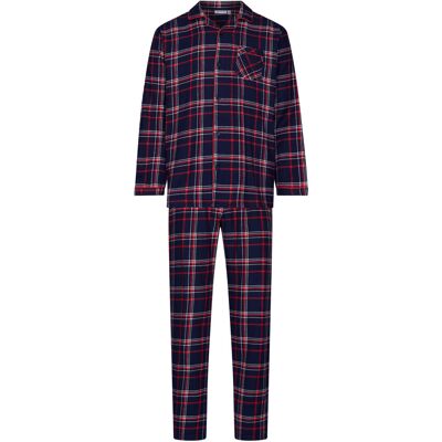 Klassieke flanellen heren doorknooppyjama Pastunette Blauw man M Klassieke flanellen heren doorknooppyjama Pastunette Blauw man M
