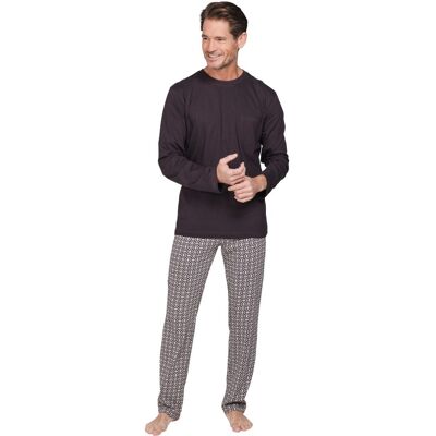 Katoenen heren pyjama donkergrijs Pastunette-S Grijs man M Katoenen heren pyjama donkergrijs Pastunette-S Grijs man M