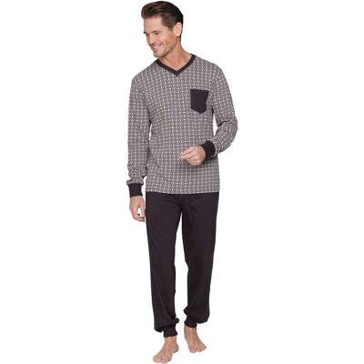 Katoenen heren pyjama donkergrijs Pastunette-S Grijs man M Katoenen heren pyjama donkergrijs Pastunette-S Grijs man M
