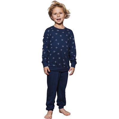 Katoenen heren pyjama donkerblauw Pastunette Blauw man 128 Katoenen heren pyjama donkerblauw Pastunette Blauw man 128