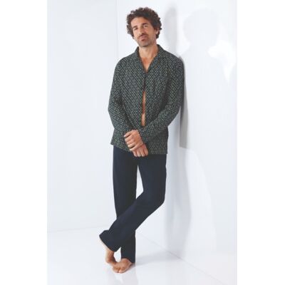 Premium katoen heren pyjama eucalyptus groen Hajo Groen man 50 Premium katoen heren pyjama eucalyptus groen Hajo Groen man 50