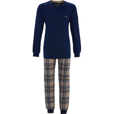 Ringella Warme heren pyjama blauw Blauw man 50 Ringella Warme heren pyjama blauw Blauw man 50