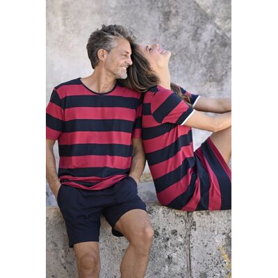Ringella Heren shortama rode strepen Rood man 58 Ringella Heren shortama rode strepen Rood man 58