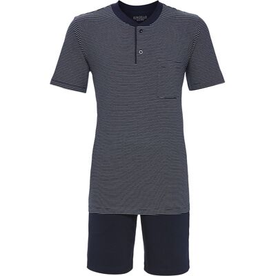 Ringella Katoenen heren shortama strepen Blauw man 52 Ringella Katoenen heren shortama strepen Blauw man 52