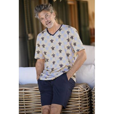 Ringella Katoenen heren shortama schildpad Beige man 46 Ringella Katoenen heren shortama schildpad Beige man 46