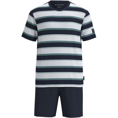 Gestreepte Tom Tailor heren shortama Blauw man 54 Gestreepte Tom Tailor heren shortama Blauw man 54