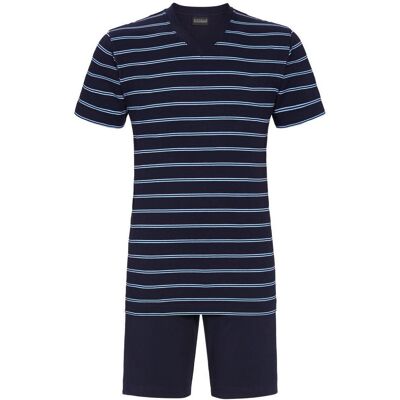 Gestreepte heren shortama van Ringella Blauw man S Gestreepte heren shortama van Ringella Blauw man S
