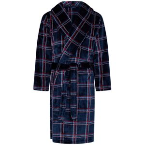 Pastunette Fleece geruite heren badjas Blauw man S Pastunette Fleece geruite heren badjas Blauw man S
