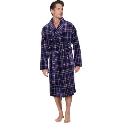 Flanellen heren badjas donkerblauw Pastunette-S Blauw man M Flanellen heren badjas donkerblauw Pastunette-S Blauw man M