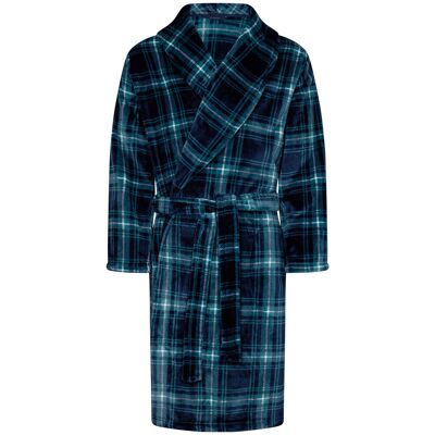 Pastunette Flanellen geruite badjas heren Blauw man S Pastunette Flanellen geruite badjas heren Blauw man S