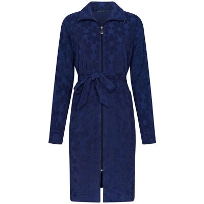 Blauwe badstof badjas Rebelle met rits Blauw vrouw S Blauwe badstof badjas Rebelle met rits Blauw vrouw S