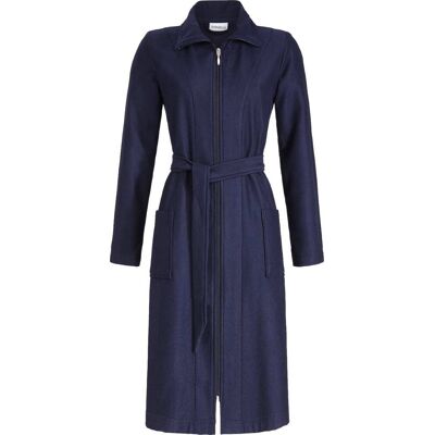 Ringella Nachtblauwe badstof dames badjas ritssluiting Blauw vrouw 48 Ringella Nachtblauwe badstof dames badjas ritssluiting Blauw vrouw 48