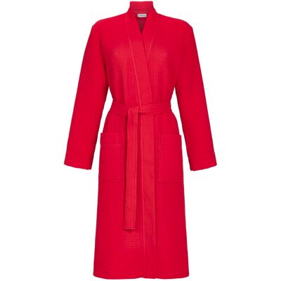 Ringella Wafelpatroon badjas rood uniseks Rood man XL Ringella Wafelpatroon badjas rood uniseks Rood man XL