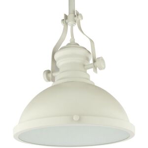 Groenovatie Vintage Hanglamp Wit Met Glazen Diffuser - Hanglamp Groenovatie Vintage Hanglamp Wit Met Glazen Diffuser - Hanglamp