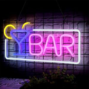 Groenovatie LED Neon Wandlamp "Bar", Op USB, 45x22x2cm, Blauw / Roze / Wit Groenovatie LED Neon Wandlamp "Bar", Op USB, 45x22x2cm, Blauw / Roze / Wit