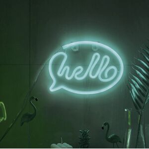 Groenovatie LED Neon Wandlamp Hello - Retro Look, USB, 31x19x2cm Groenovatie LED Neon Wandlamp Hello - Retro Look, USB, 31x19x2cm