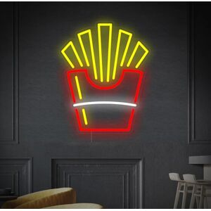 Groenovatie LED Neon Verlichting Bord "Patat / Friet", Incl. Adapter, 70x57cm, Rood/Geel Groenovatie LED Neon Verlichting Bord "Patat / Friet", Incl. Adapter, 70x57cm, Rood/Geel