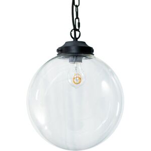 Groenovatie Metz Transparante Glazen Hanglamp - 30x32cm Zwart Groenovatie Metz Transparante Glazen Hanglamp - 30x32cm Zwart