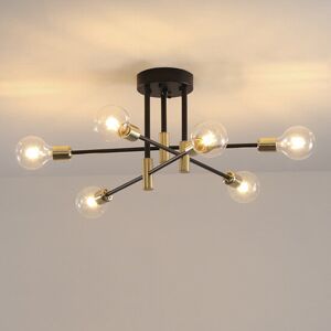 Groenovatie Gouden / Messing Design Hanglamp, 6-Lichts, E27 Fitting, 60x35cm Groenovatie Gouden / Messing Design Hanglamp, 6-Lichts, E27 Fitting, 60x35cm