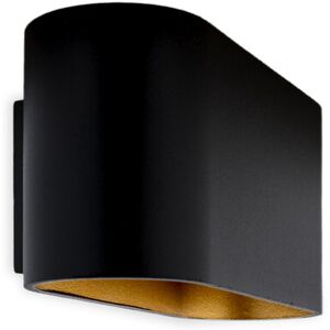 Groenovatie Wandlamp Ovaal, Vast, G9 Fitting, Mat Zwart / Goud Groenovatie Wandlamp Ovaal, Vast, G9 Fitting, Mat Zwart / Goud