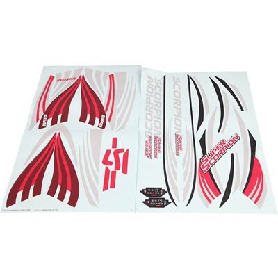 FMS - 90Mm Super Scorpion Stickers Red (FMSRA109R) FMS - 90Mm Super Scorpion Stickers Red (FMSRA109R)