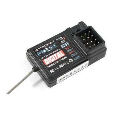 Etronix Pulse 2.4GhZ 3-kanaals ontvanger voor ET1160 zender Etronix Pulse 2.4GhZ 3-kanaals ontvanger voor ET1160 zender