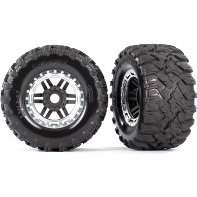 Traxxas Tires & wheels, assembled, glued (2) (17mm splined) (TSM rated) (TRX-8972X) Traxxas Tires & wheels, assembled, glued (2) (17mm splined) (TSM rated) (TRX-8972X)