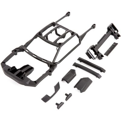 Traxxas - Body support (assembled with front mount & rear latch)/ skid pads (roof) (left & right) (TRX-9513X) Traxxas - Body support (assembled with front mount & rear latch)/ skid pads (roof) (left & right) (TRX-9513X)