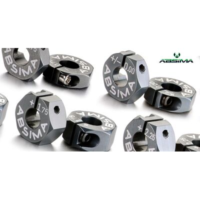Absima Aluminium wheel hex 12mm - Offset +0.75mm (2) Absima Aluminium wheel hex 12mm - Offset +0.75mm (2)