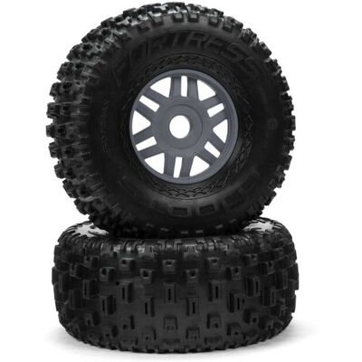 Arrma RC DBoots Fortress banden set - Gelakt, 2 stuks, 17 mm zeshoekige moer Arrma RC DBoots Fortress banden set - Gelakt, 2 stuks, 17 mm zeshoekige moer