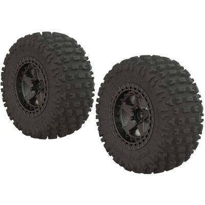 Arrma RC Fortress SC Gelijmde Rubberen Banden - Gun Metal Set Arrma RC Fortress SC Gelijmde Rubberen Banden - Gun Metal Set