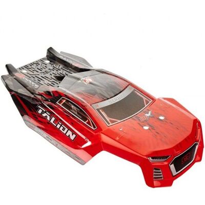 Arrma Talion 6S BLX RC Body rood/zwart met decals Arrma Talion 6S BLX RC Body rood/zwart met decals