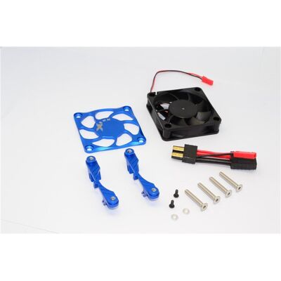 GPM - Aluminium Motor Heatsink with Cooling Fan - Blue - Traxxas X-Maxx GPM - Aluminium Motor Heatsink with Cooling Fan - Blue - Traxxas X-Maxx