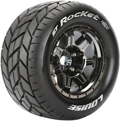 Louise ST-ROCKET - MFT 1/8 banden op black/chrome 3.8" velgen - 0 Offset - Hex 17mm Louise ST-ROCKET - MFT 1/8 banden op black/chrome 3.8" velgen - 0 Offset - Hex 17mm