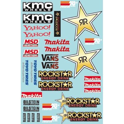 TRC Rockstar stickervel - A4 TRC Rockstar stickervel - A4