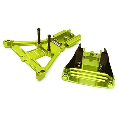 Integy Billet Machined Front & Rear Bulkhead, Green - Traxxas Slash 4x4 (LCG) Integy Billet Machined Front & Rear Bulkhead, Green - Traxxas Slash 4x4 (LCG)