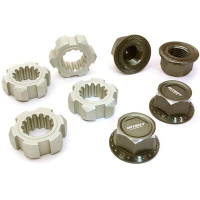 Integy - Billet 24mm Wheel Adapters & 17mm Wheel Nuts - Gun Metal - Traxxas X-Maxx - Wheel Adapters Integy - Billet 24mm Wheel Adapters & 17mm Wheel Nuts - Gun Metal - Traxxas X-Maxx - Wheel Adapters