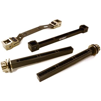 Integy Adjustable Rear Body Mount & Post Set, Grey - Traxxas Slash 4x4 Integy Adjustable Rear Body Mount & Post Set, Grey - Traxxas Slash 4x4
