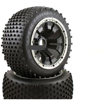 King Motor Set achterwielen "Dirt Buster" compleet met Poison velgen zwart - Baja King Motor Set achterwielen "Dirt Buster" compleet met Poison velgen zwart - Baja