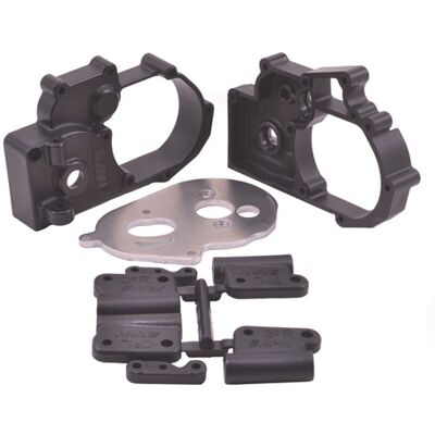 RPM Hybrid gearbox housing & rear mounts voor Traxxas Bandit/Rustler/Slash - Zwart RPM Hybrid gearbox housing & rear mounts voor Traxxas Bandit/Rustler/Slash - Zwart
