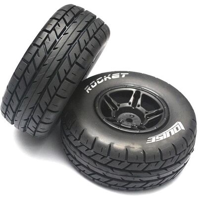 Louise SC-ROCKET shortcourse Soft banden op zwarte velgen - Slash 2WD: RR, Slash 4x4: FR/RR Louise SC-ROCKET shortcourse Soft banden op zwarte velgen - Slash 2WD: RR, Slash 4x4: FR/RR