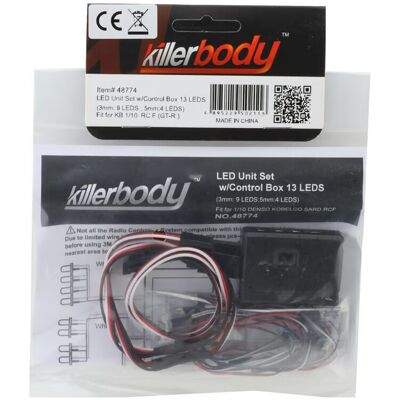 Killerbody led licht set inclusief controllerbox - 13 LEDs (3mm: 9 Leds, 5mm: 4 Leds) Killerbody led licht set inclusief controllerbox - 13 LEDs (3mm: 9 Leds, 5mm: 4 Leds)