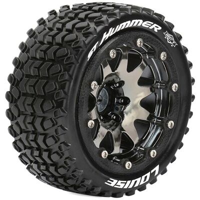 Louise ST-HUMMER - MFT 1/10 banden op 2.8" bead-lock velgen Black Chrome - 0 Offset - Hex 12mm Louise ST-HUMMER - MFT 1/10 banden op 2.8" bead-lock velgen Black Chrome - 0 Offset - Hex 12mm