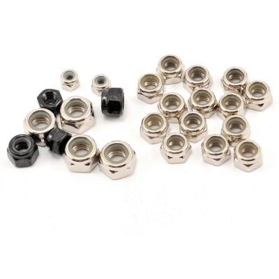 Losi Lock Nut Asst. 3,4,5,6MM (24): 5T (LOSB6590) Losi Lock Nut Asst. 3,4,5,6MM (24): 5T (LOSB6590)