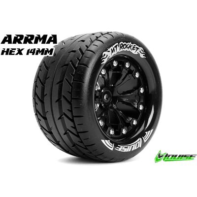Louise MT-ROCKET Banden Set - 2.8" Velgen Zwart - Hex 14mm (electro 4WD: FR/RR) Louise MT-ROCKET Banden Set - 2.8" Velgen Zwart - Hex 14mm (electro 4WD: FR/RR)