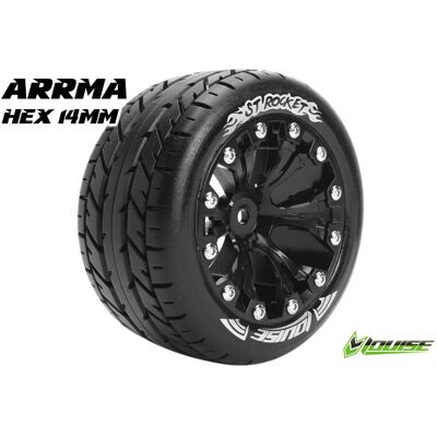 Louise ST-ROCKET Soft Banden - 2.8" Velgen Black Chrome - Hex 14mm (electro 4WD: FR/RR) Louise ST-ROCKET Soft Banden - 2.8" Velgen Black Chrome - Hex 14mm (electro 4WD: FR/RR)