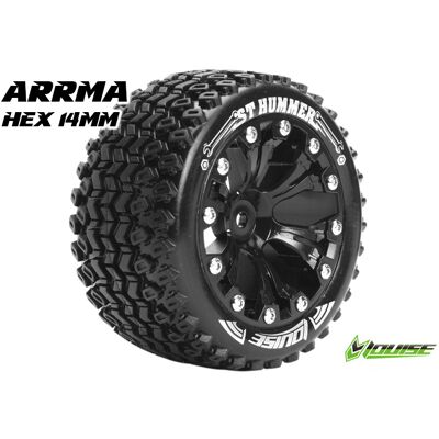 Louise ST-HUMMER Soft Banden - 2.8" Velgen Black Chrome - Hex 14mm (electro 4WD: FR/RR) Louise ST-HUMMER Soft Banden - 2.8" Velgen Black Chrome - Hex 14mm (electro 4WD: FR/RR)