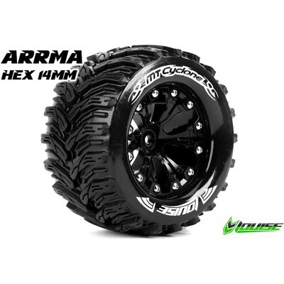 Louise - MT-CYCLONE - 2,8 inch velgen - Zwart - RC banden Louise - MT-CYCLONE - 2,8 inch velgen - Zwart - RC banden